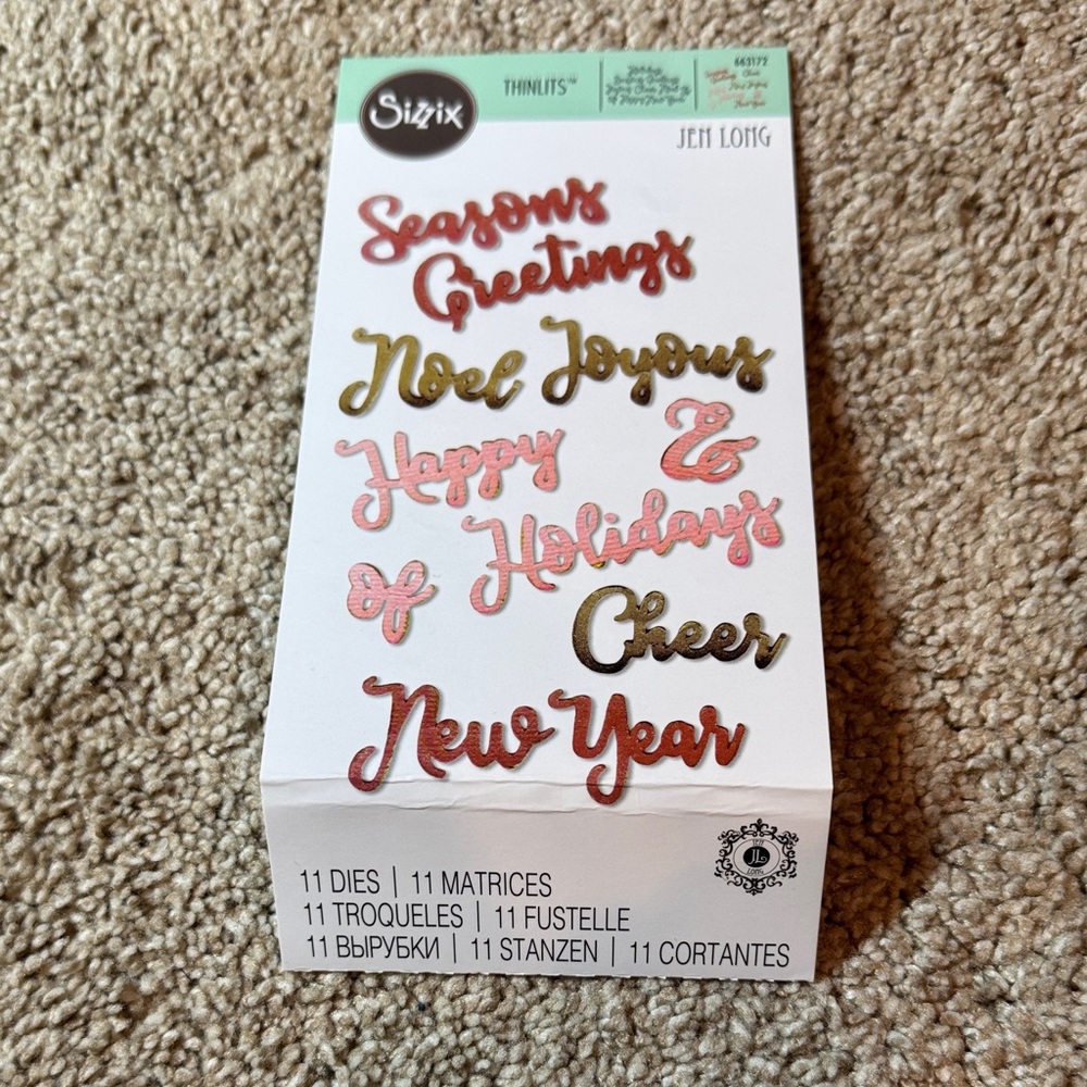 Sizzix Christmas Phrases #2 Thinlits